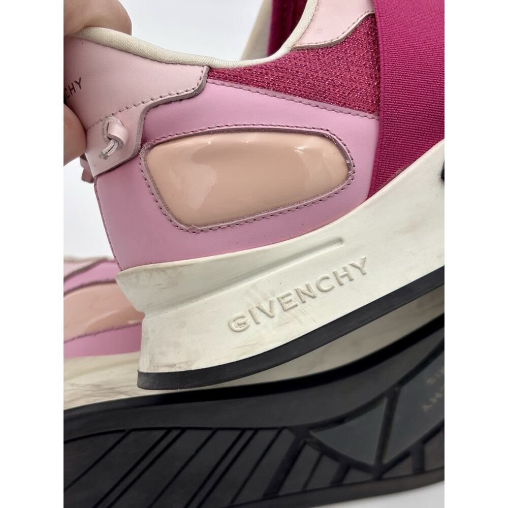 Authentic Givenchy Star Runner Sneakers Pink Raspberry Size 8.5 Leather Elastic - Picture 9 of 16